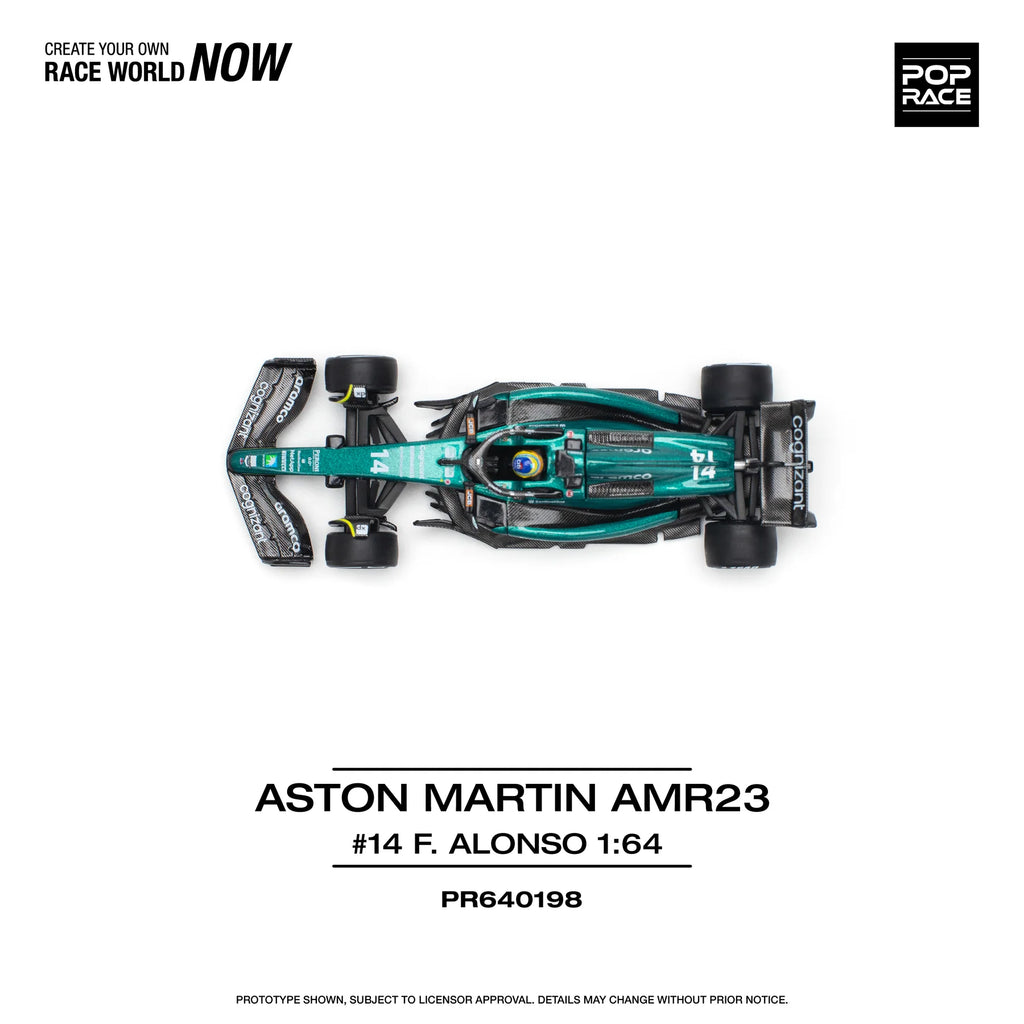 (Coming Soon) POPRACE 1/64 ASTON MARTIN AMR23 F1 #14 F. ALONSO PR640198