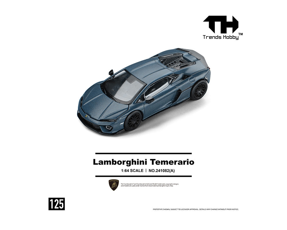 (Coming Soon) Trends Hobby 1:64 Lamborghini Temerario – Matte Blue