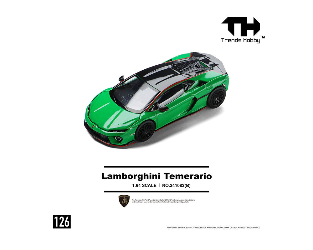 (Coming Soon) Trends Hobby 1:64 Lamborghini Temerario – Green