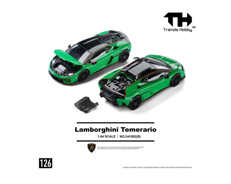 (Coming Soon) Trends Hobby 1:64 Lamborghini Temerario – Green