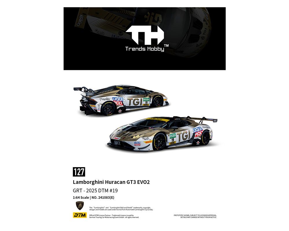 (Coming Soon) Trends Hobby 1:64 Lamborghini Huracan GT3 EVO2 – DTM 2025 #19