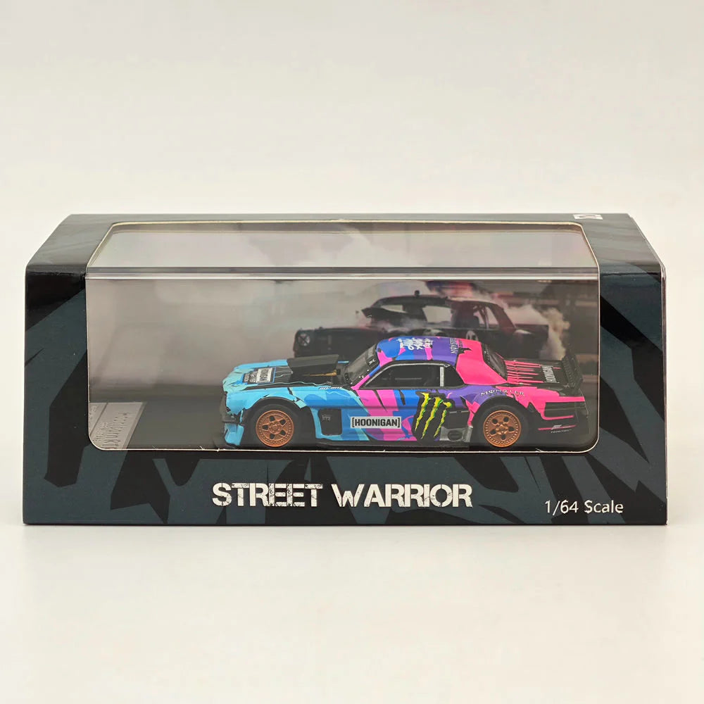 (Coming Soon) STREETWARRIOR 1:64 "Monster Livery" Mustang 1965 Hoonicorn RTR Los Angeles Monster