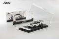 (Pre-Order) HKM 1:64 911(992) GT3 R Rennsport Large Tail Wing White/Carbon Black Model Car