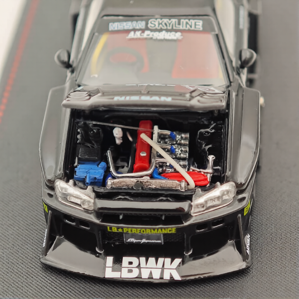 Street Weapon GT-R LBWK ER34 #5 Black Diecast Model