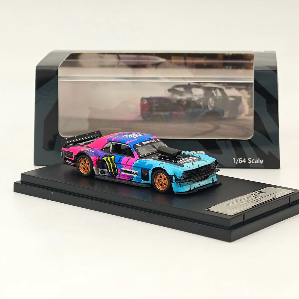 (Coming Soon) STREETWARRIOR 1:64 "Monster Livery" Mustang 1965 Hoonicorn RTR Los Angeles Monster