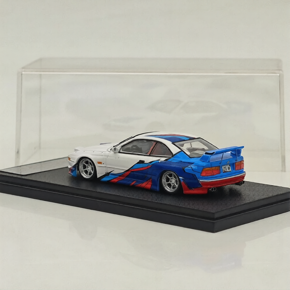 Rhino Model 1/64 850CSi E31 White Blue Widebody Sports