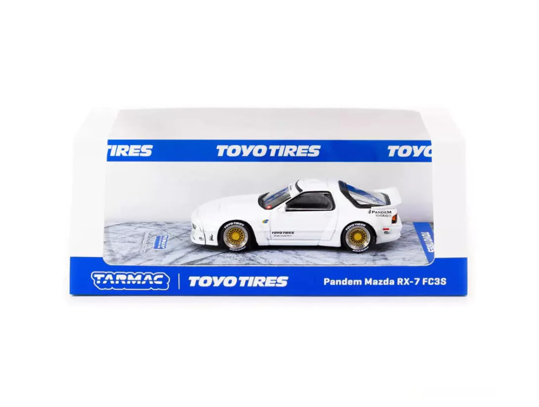 Tarmac Works x TOYOTIRES 1:64 Pandem RX-7 FC3S White