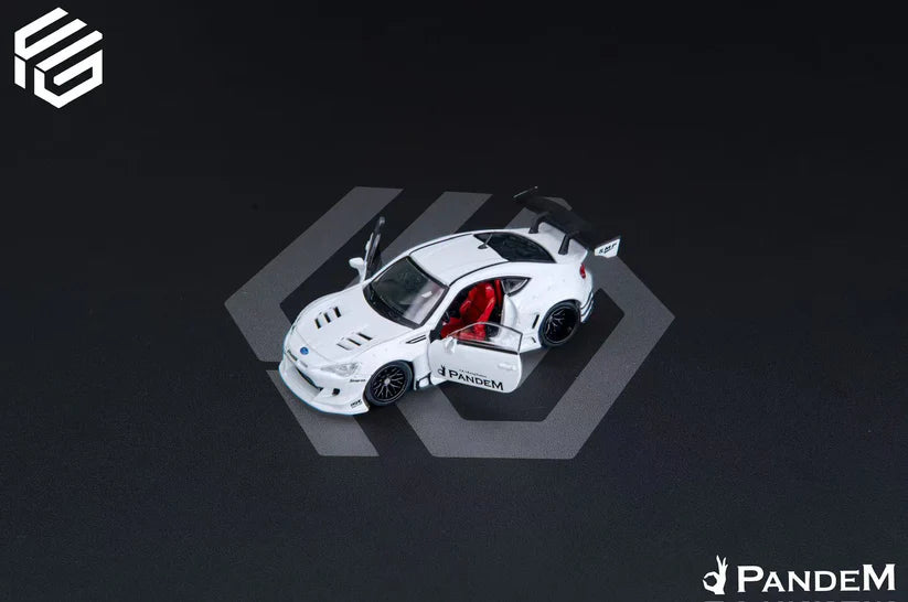 FG 1:64 Subaru BRZ Pandem Modified Pearl White Fully Open