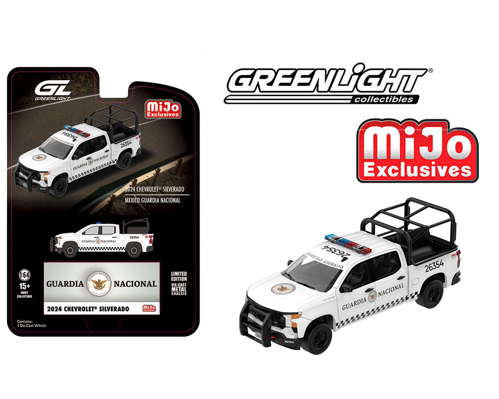 (Coming Soon) Greenlight 1:64 2023 Chevrolet Silverado Police Mexico GUARDIA NACIONAL – Mijo Exclusives