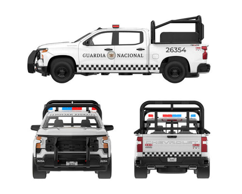 (Coming Soon) Greenlight 1:64 2023 Chevrolet Silverado Police Mexico GUARDIA NACIONAL – Mijo Exclusives