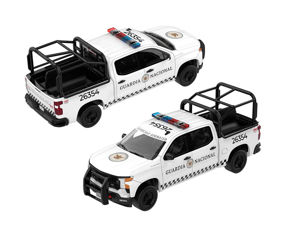 (Coming Soon) Greenlight 1:64 2023 Chevrolet Silverado Police Mexico GUARDIA NACIONAL – Mijo Exclusives
