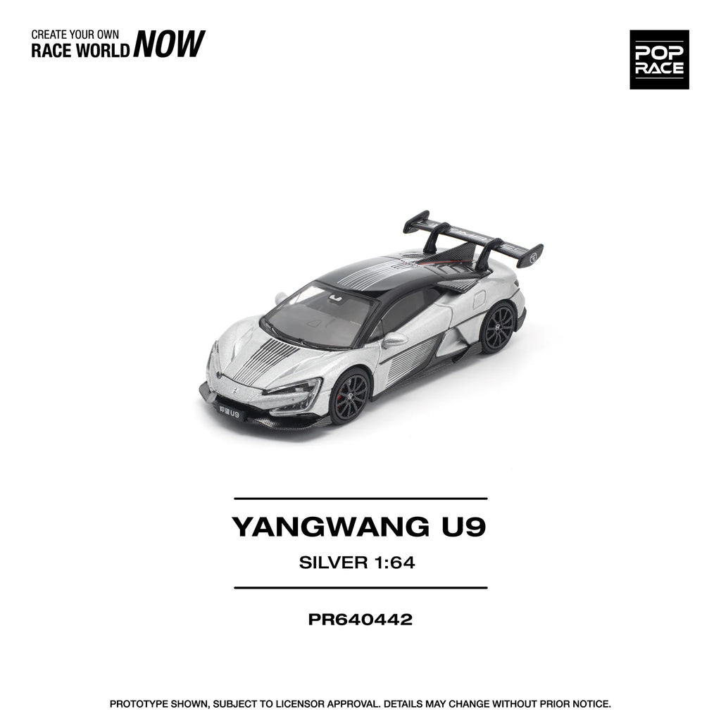 (Coming Soon) POPRACE 1/64 YANGWANG U9 - SILVER