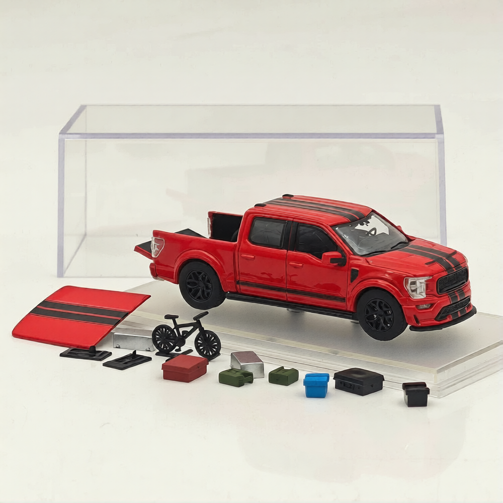 Fine Works64 Carroll Shelby F-150 Pickup Truck Red With Accessories