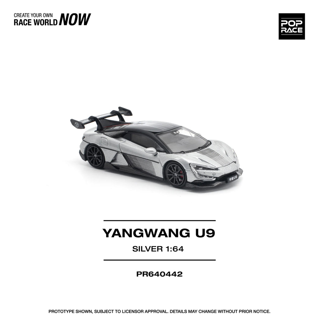 (Coming Soon) POPRACE 1/64 YANGWANG U9 - SILVER