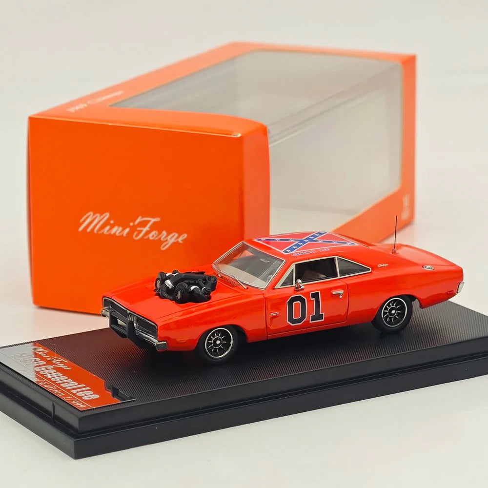 MINIFORGE 1/64 1969 Charger "General Lee" Exposed Blown V8 Orange