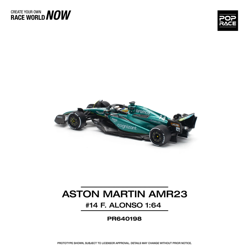 (Coming Soon) POPRACE 1/64 ASTON MARTIN AMR23 F1 #14 F. ALONSO PR640198