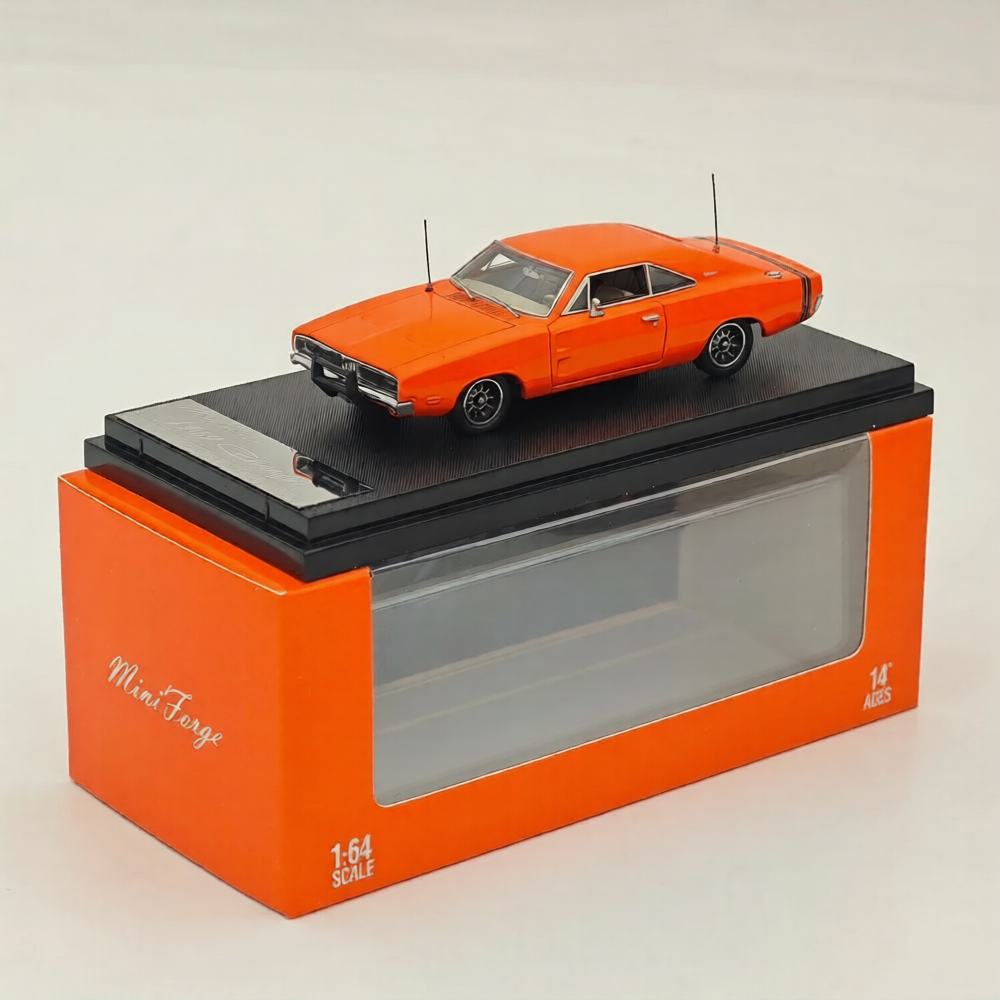 Mini Forge 1969 Charger R/T Orange With Black Stripe