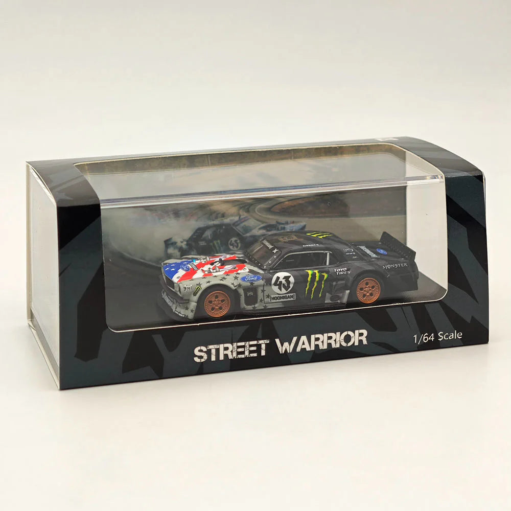 (Coming Soon) STREETWARRIOR 1:64 "Monster Livery" Mustang 1965 Ken Block's Hoonicorn RTR V2 #43
