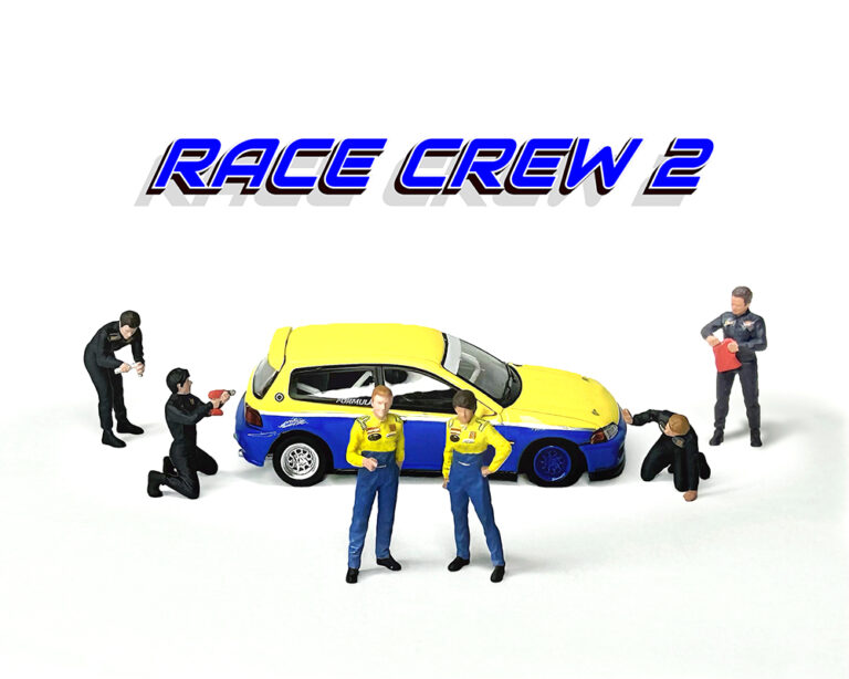 (Coming Soon) American Diorama 1:64 Figures Set Race Crew II – MiJo Exclusives – Limited Edition