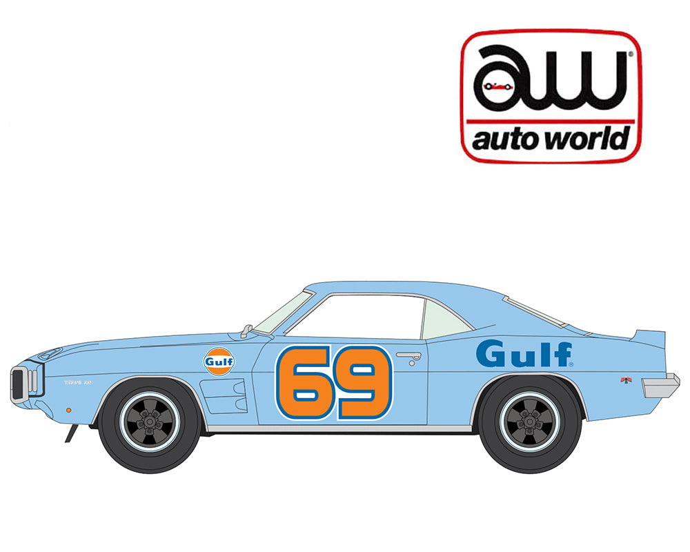 (Coming Soon) Auto World 1969 Pontiac Firebird Trans Am GULF – Blue