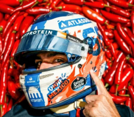 (Pre-Order) SPARK Williams Racing Helmet - Carlos Sainz - Mexican GP 2025 1:5