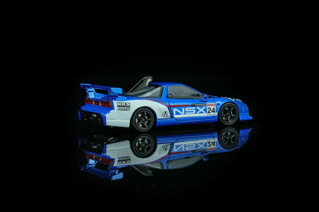 (Coming Soon) MOTORHELIX 1:64 Honda NSX-R Custom GT Look Blue & White Racing Livery