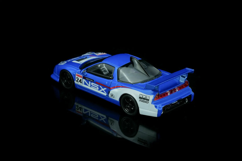 (Coming Soon) MOTORHELIX 1:64 Honda NSX-R Custom GT Look Blue & White Racing Livery