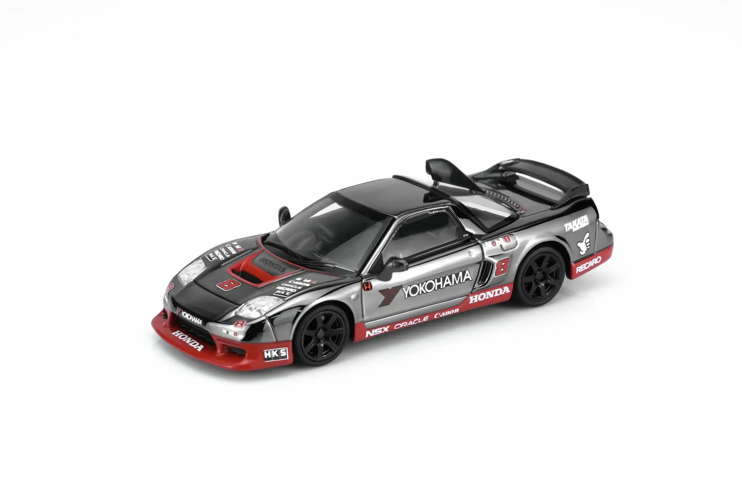 (Coming Soon) MOTORHELIX 1/64 Honda NSX-R Custom GT Look Customized Electroplating Gun Gray