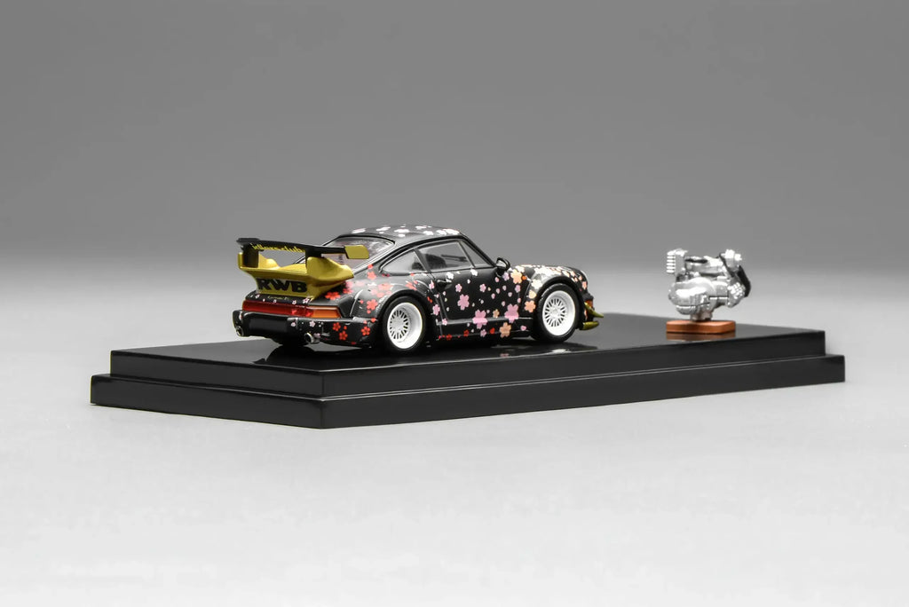 (Coming Soon) MOTORHELIX 1/64 RWB 964 Aoki Cherry Blossom with magnetic air-cooled engine