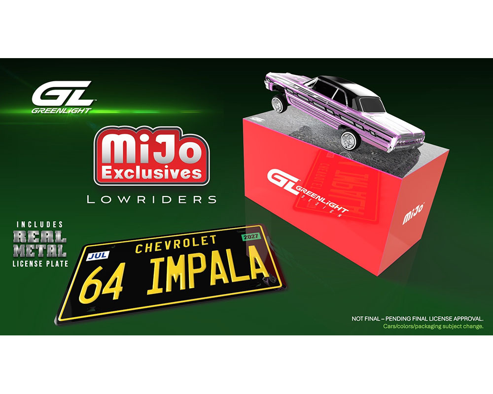 (Coming Soon) GREENLIGHT 1:64 Lowriders 1963 Chevrolet Impala SS w/ Mini Metal License Plate – Candy Purple – Mijo Exclusives