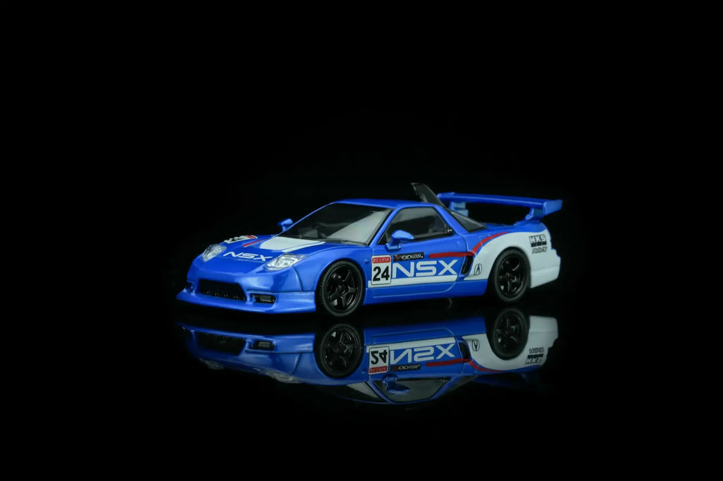 (Coming Soon) MOTORHELIX 1:64 Honda NSX-R Custom GT Look Blue & White Racing Livery
