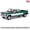 (Coming Soon) IXO America 1:64 Scale 1973 GMC Sierra Grande 3500 Crew Cab Dually - Glenwood Green and Frost White