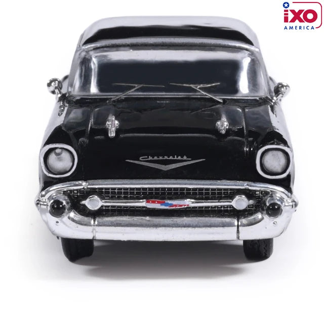 (Coming Soon) IXO America 1:64 Scale 1957 Chevrolet One-Fifty Sedan - Onyx Black and India Ivory