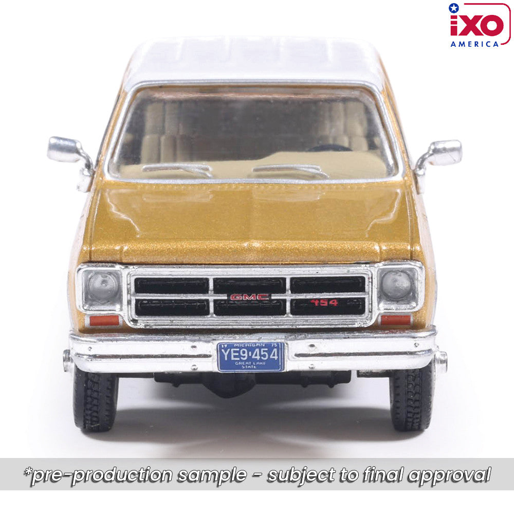 (Pre-Order) IXOAMERICA 1:64 Scale 1975 GMC Sierra Classic - Yuba Gold ** ETA - 1 Week**