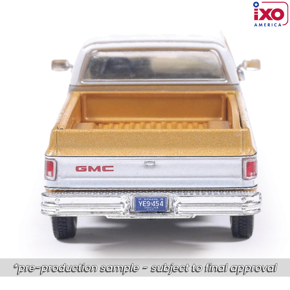 (Pre-Order) IXOAMERICA 1:64 Scale 1975 GMC Sierra Classic - Yuba Gold ** ETA - 1 Week**