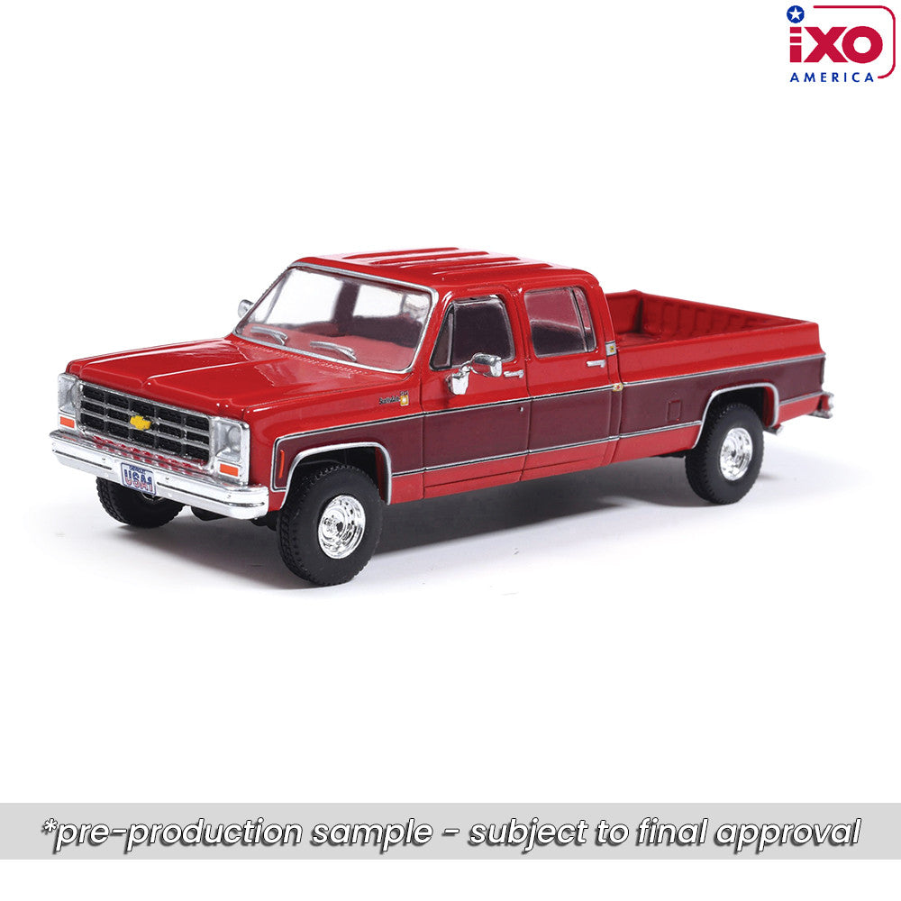 (Pre-Order) IXOAMERICA 1:64 Scale 1979 Chevrolet Scottsdale K20 - Carmine Red & Dark Carmine Red **ETA - 1 Week**