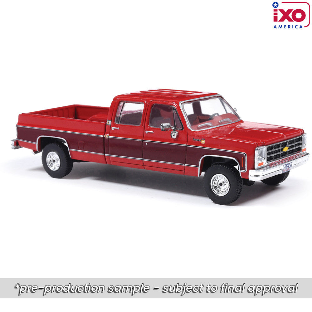 (Pre-Order) IXOAMERICA 1:64 Scale 1979 Chevrolet Scottsdale K20 - Carmine Red & Dark Carmine Red **ETA - 1 Week**