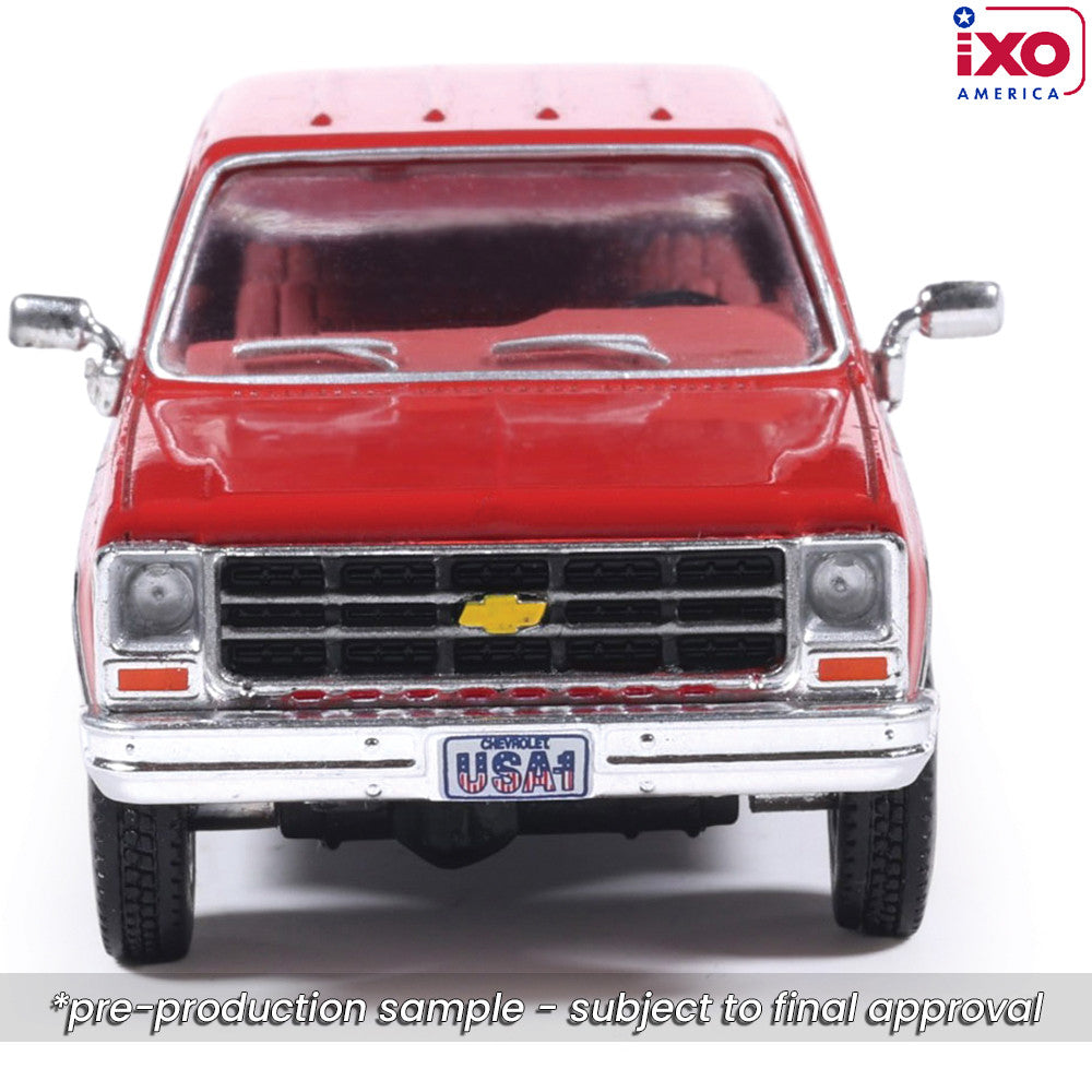 (Pre-Order) IXOAMERICA 1:64 Scale 1979 Chevrolet Scottsdale K20 - Carmine Red & Dark Carmine Red **ETA - 1 Week**