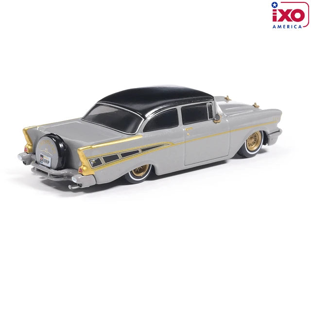 (Coming Soon) IXO America 1:64 1957 Chevrolet Bel Air - Lowrider - Gray