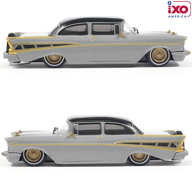 (Coming Soon) IXO America 1:64 1957 Chevrolet Bel Air - Lowrider - Gray