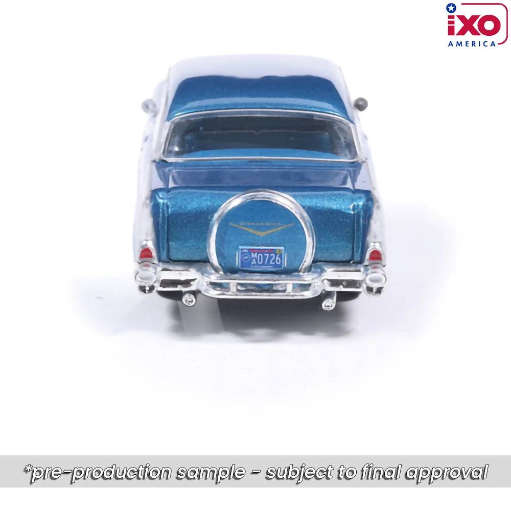 (Coming Soon) IXO America 1:64 1957 Chevrolet Bel Air Sedan with Continental Kit - Harbor Blue