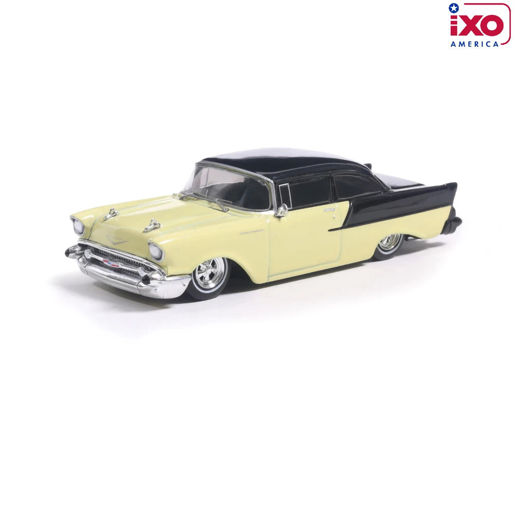 (Coming Soon) IXO America 1:64 1957 Chevrolet One-Fifty - Lowered - Colonial Cream and Onyx Black