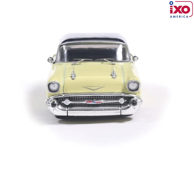 (Coming Soon) IXO America 1:64 1957 Chevrolet One-Fifty - Lowered - Colonial Cream and Onyx Black