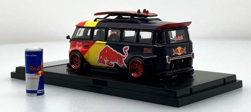 LIBERTY64 Volkswagen T1 Lowrider: Red Bull Livery 1:64 Diecast Model Van