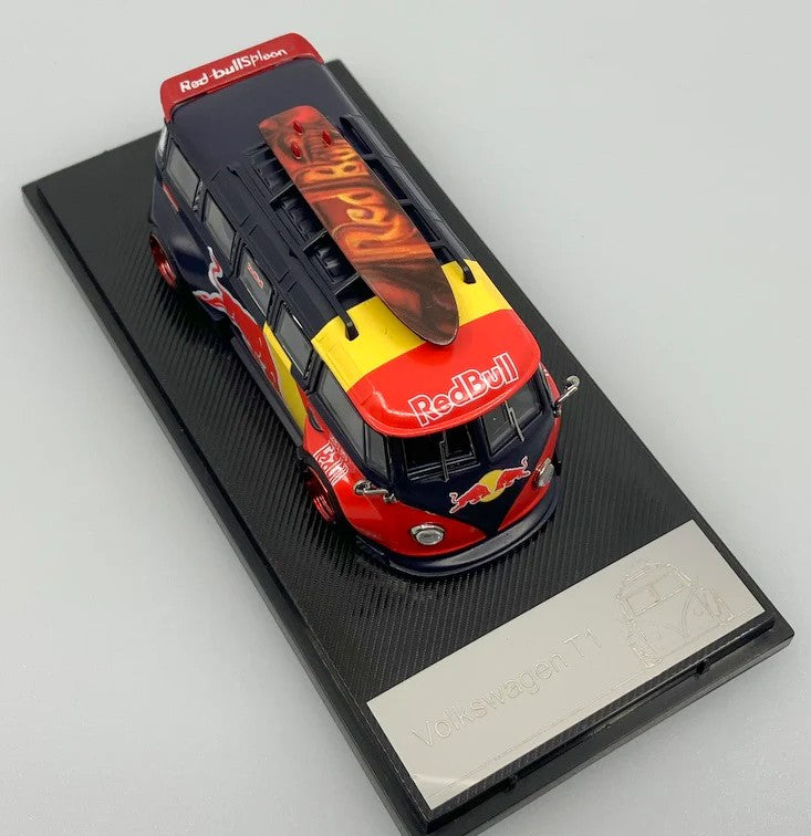 LIBERTY64 Volkswagen T1 Lowrider: Red Bull Livery 1:64 Diecast Model Van