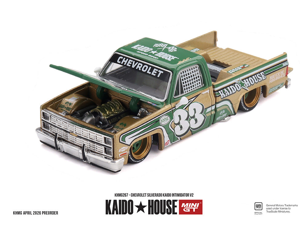 (Coming Soon) Kaido House x Mini GT Chevrolet Silverado Kaido Intimidator V2 – Beige