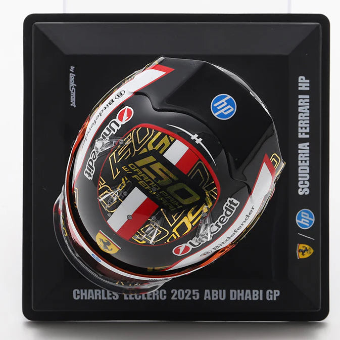 (Pre-order) LOOKSMART Charles Leclerc Helmet – Scuderia Ferrari HP - Abu Dhabi GP 2025 1:5
