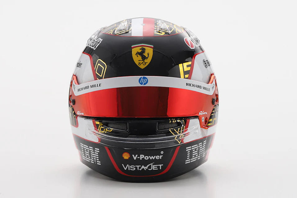 (Pre-order) LOOKSMART Charles Leclerc Helmet – Scuderia Ferrari HP - Abu Dhabi GP 2025 1:5