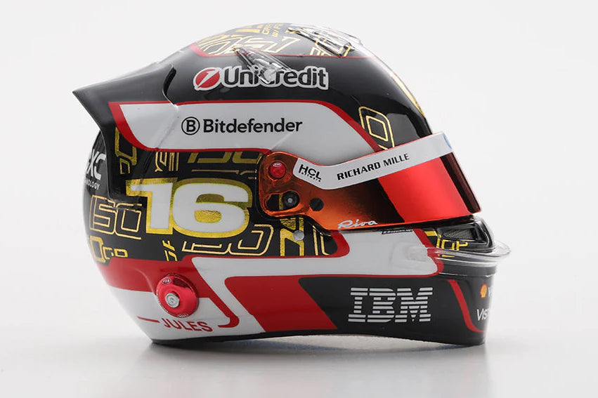 (Pre-order) LOOKSMART Charles Leclerc Helmet – Scuderia Ferrari HP - Abu Dhabi GP 2025 1:5