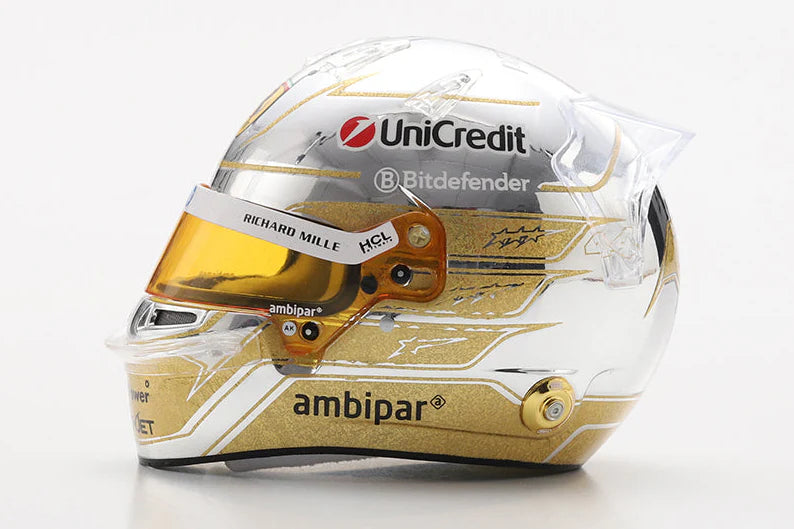 (Pre-order) LOOKSMART Lewis Hamilton Helmet – Scuderia Ferrari HP - Abu Dhabi GP 2025 1:5